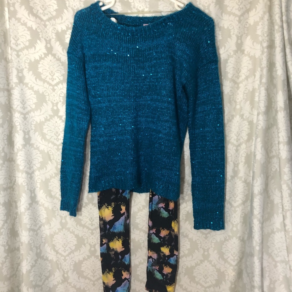 Dolled Up” Spangle Sweater S & Leggings